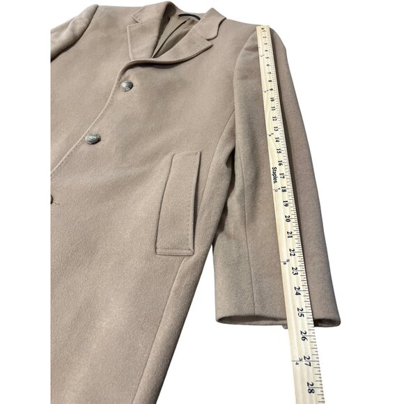 Lauren Ralph Lauren Black Label Cashmere Wool Long Coat Italian Tan Camel Men 42 - Picture 9 of 9